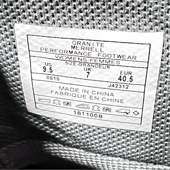 MERRELL Albany Sky Waterproof Boots Charcoal Grey Women's Size 9.5 - Picture 16 of 16